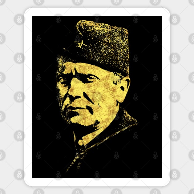 Josip Broz Tito the President of Yugoslavia SFRJ Sticker by Naumovski